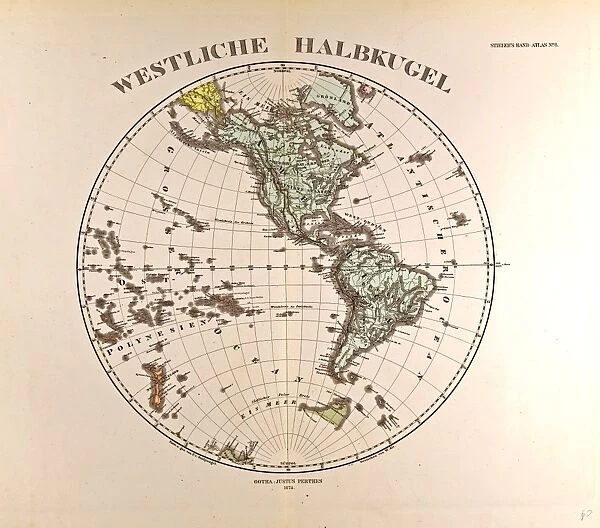 Westen HemisphereGotha, Justus Perthes, 1872, Atlas