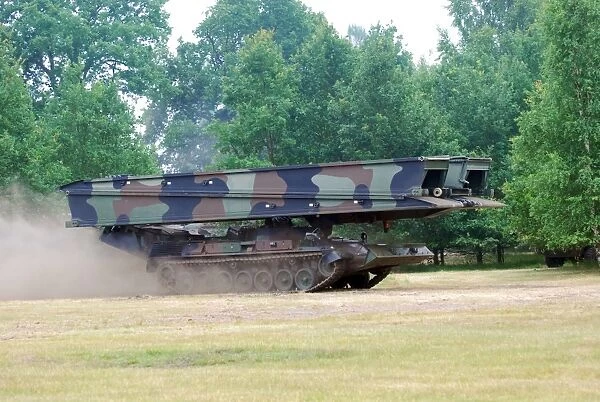 A bridgelayer in use by the Belgium Army
