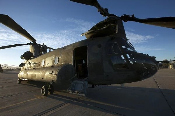 CH-47 Chinook helicopter on the tarmac