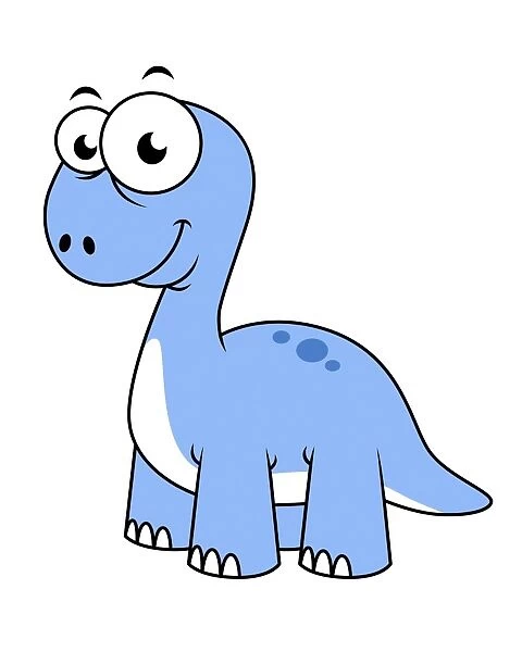Cute illustration of a Brontosaurus