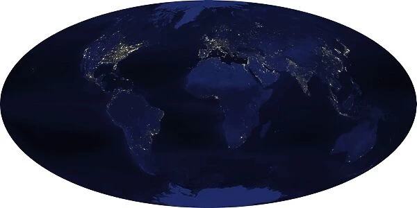 Eartha┬Ç┬Ös human-generated nighttime lights for the calendar year 2003