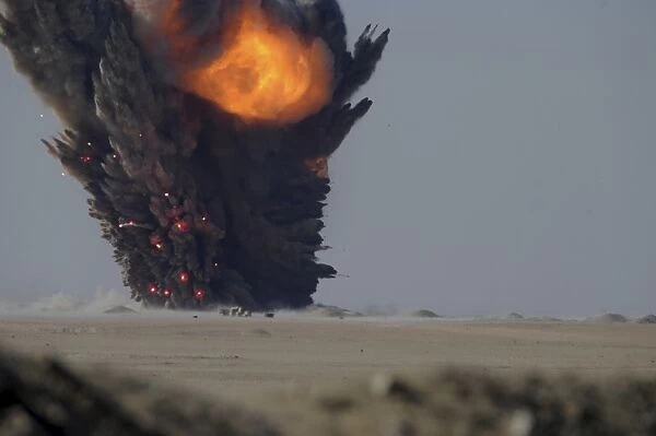 A munitions disposal explosion in Kuwait