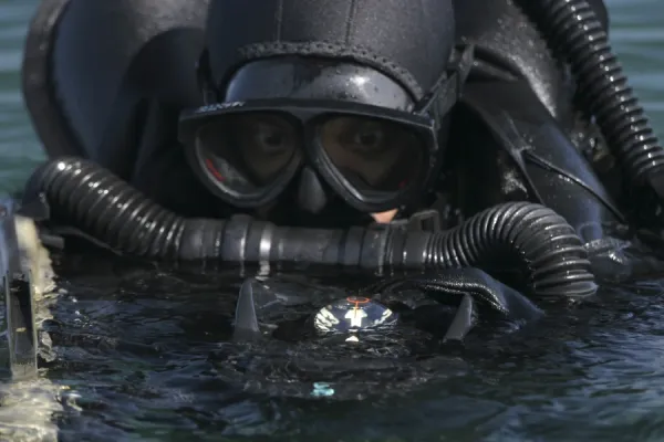 A Navy SEAL combat swimmer