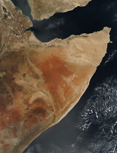 Satellite view of the Horn of Africa