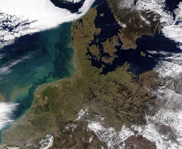 Satellite view of North Western Europe