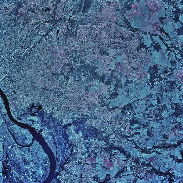 Satellite view of Trenton, New Jersey
