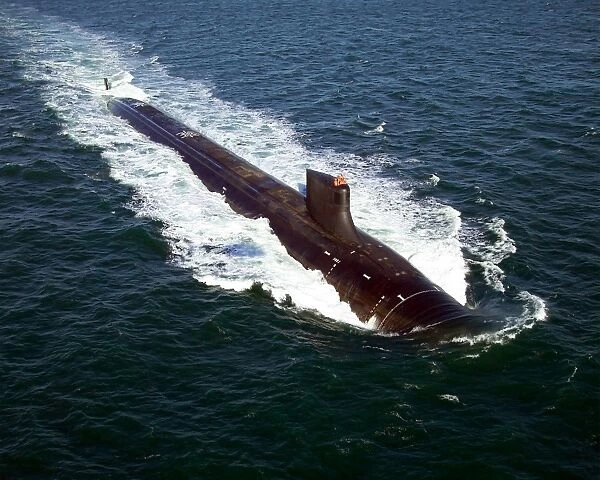 The Seawolf-class nuclear-powered attack submarine USS Jimmy Carter underway during