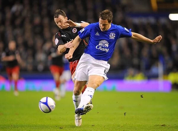 Battle for the Ball: Jagielka vs. Hunt - Everton's FA Cup Fifth Round Clash (01 March 2011)