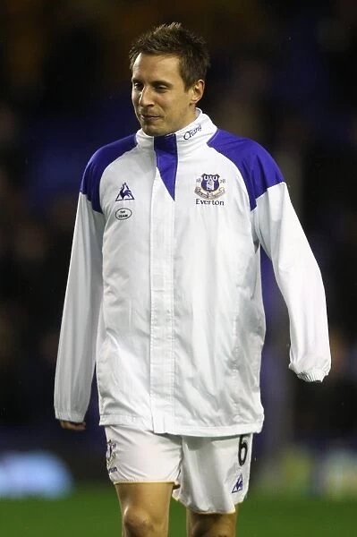 Phil Jagielka in Action: Everton vs. Bolton Wanderers, Barclays Premier League (04 January 2012, Goodison Park)