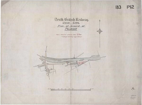 North British Railway, Union Canal, Plan of Ground at Polmont