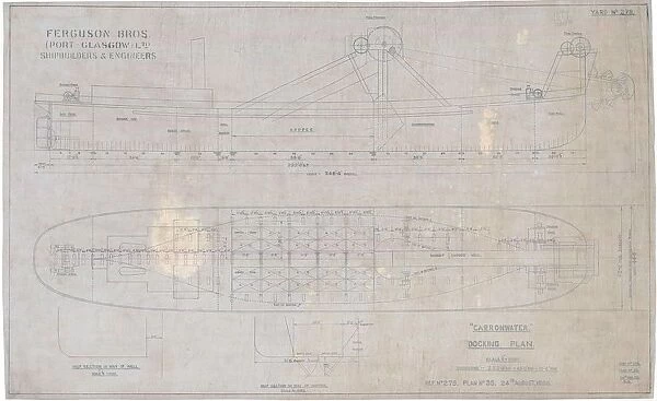 Trace of a Technical Docking Plan for the Dredger SS Carronwater