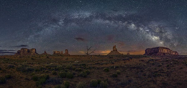 Milky Way over the Monument Valley