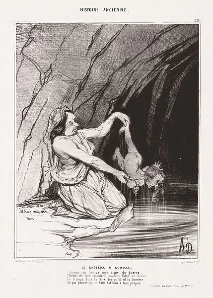 Ancient History: Pl. 22, The Baptism of Achilles. Creator: Honore Daumier (French