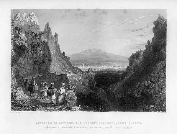The approach to Antioch, the ancient Anathoth, from Aleppo, Turkey, 1841. Artist: CJ Bentley