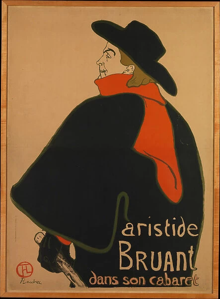 Aristide Bruant, at His Cabaret, 1893. 1893 available as Framed Prints ...