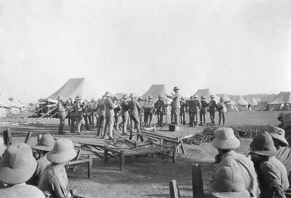 Army band practice, Howshera, 1917
