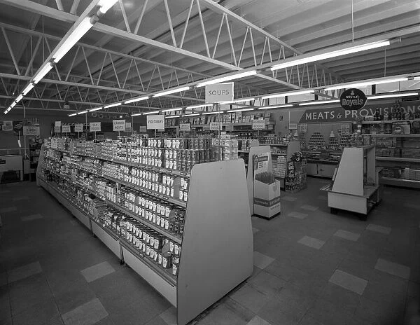 Barnsley Co-op, interior of the Jump Branch, near Barnsley, South Yorkshire, 1961
