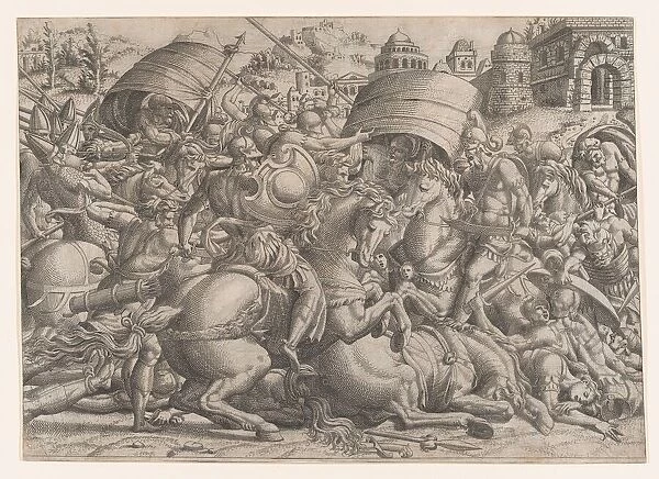 Battle Before Troy, 1535-55. Creator: Jean Mignon