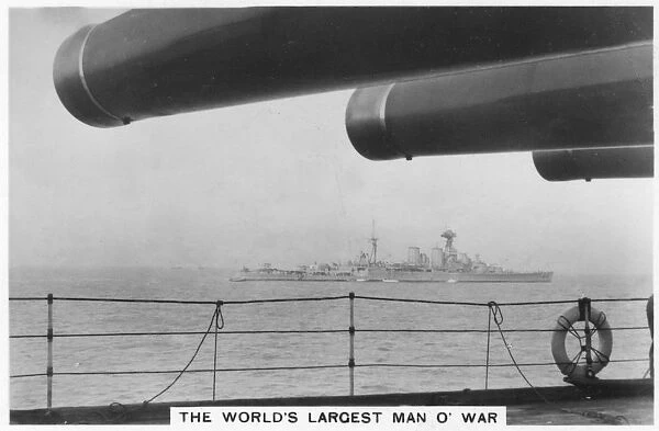Battlecruiser HMS Hood, seen from HMS Nelson, 1937