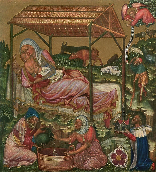 Birth of Christ, c1350 (1955). Artist: Master of the Vyssi Brod Altar
