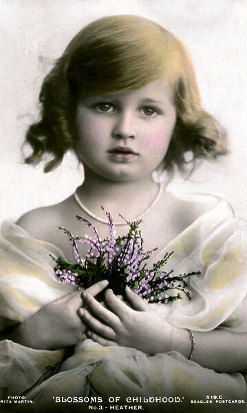 Blossoms of Childhood No. 3: Heather, early 20th century. Artist: J Beagles & Co