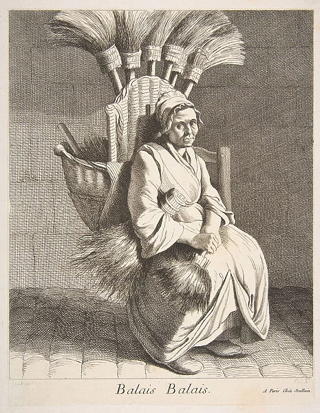 Broom Peddler, 1737. Creator: Caylus, Anne-Claude-Philippe de