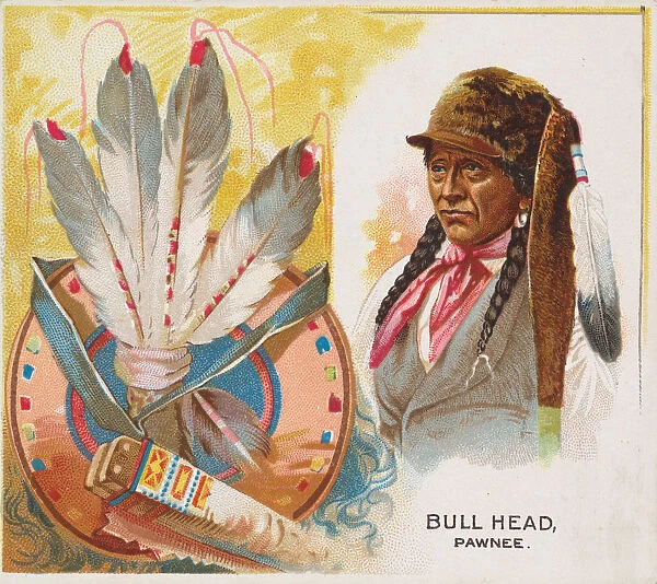 Bull Head, Pawnee, from the American Indian Chiefs series (N36) for Allen &