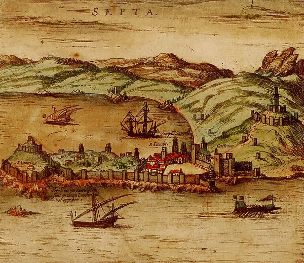 Ceuta (From Civitates Orbis Terrarum), 1572