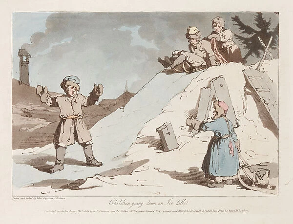 Children going down an Ice Hill