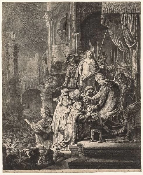 Christ Before Pilate: Large Plate, 1636. Creator: Rembrandt van Rijn (Dutch, 1606-1669)