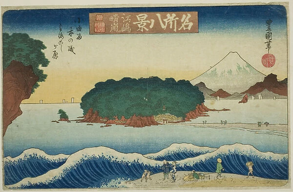 Clearing Weather at Enoshima, Morokoshigahara off the Shore of Koyurugi (Enoshima... c. 1833  /  34. Creator: Utagawa Toyokuni II)