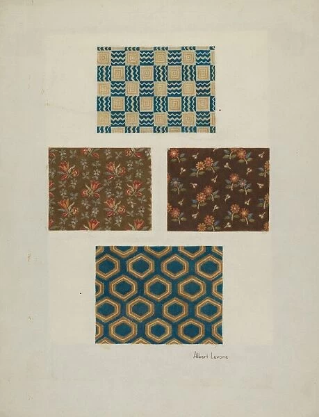 Cloth Samples, c. 1940. Creator: Albert J. Levone