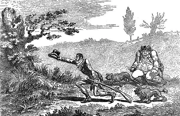 Cockney Sportsmen finding a hare, 1800
