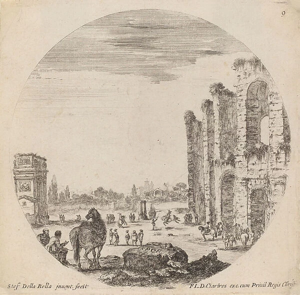 Colosseum and Arch of Constantine, 1646. Creator: Stefano della Bella