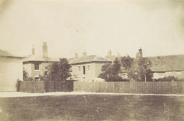 Compound of Buildings Surrounded by Fence, 1850s. Creator: Unknown