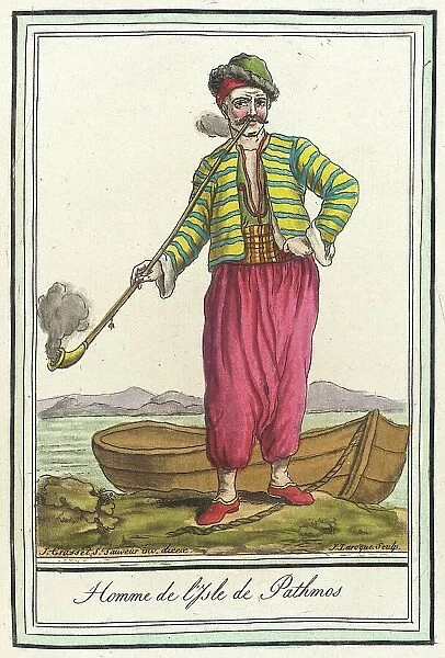 Costumes de Différents Pays, Homme de l'Isle de Pathmos, c1797. Creator: Jacques Grasset de Saint-Sauveur