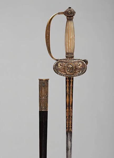Court Sword and Scabbard, Paris, c. 1810. Creator: Martin-Guillaume Biennais