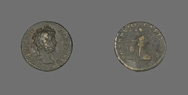 Denarius (Coin) Portraying Emperor Septimius Severus, 200. Creator: Unknown