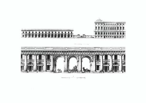 Design of the His Imperial Majestys Own Cabinet (Chancellery) in Petersburg, 1802. Artist: Quarenghi, Giacomo Antonio Domenico (1744-1817)