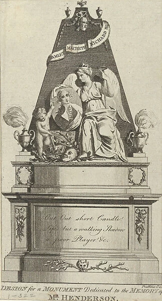 A Design for a Monument Dedicated to the Memory of Mr. Henderson, 1786. 1786