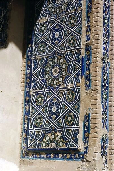 Domes of Mausoleum, Shah-i-Zinda Complex, Samarkand, 14th-15th century, (c20th century). Artists: CM Dixon, Unknown