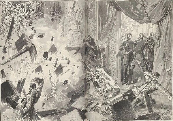 Emperor Alexander II after the explosion, evening of February 17, 1880. Creator: De Haenen