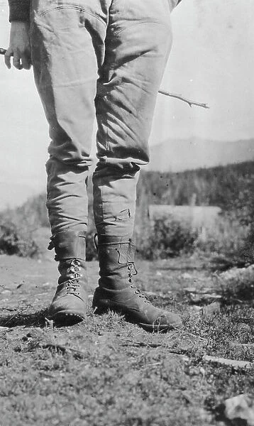 Feet of George A. Parks, between c1900 and 1916. Creator: Unknown