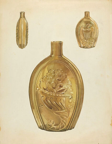 Flask, c. 1940. Creator: John Fisk