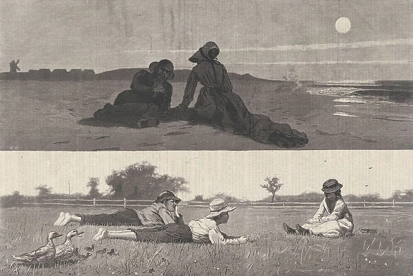 Flirting on the Sea-Shore and on the Meadow (Harper's Weekly, Vol