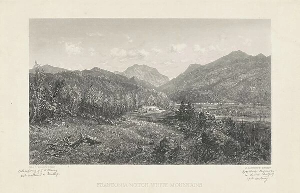 Franconia Notch, White Mountains, c. 1850s. Creator: Stephen Alonzo Schoff