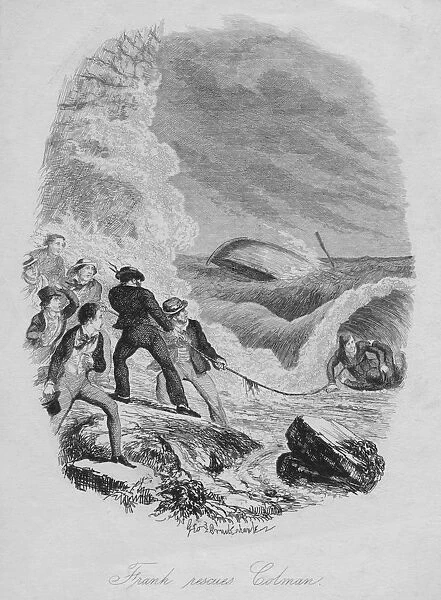 Frank rescues Colman, c1850. Creator: George Cruikshank