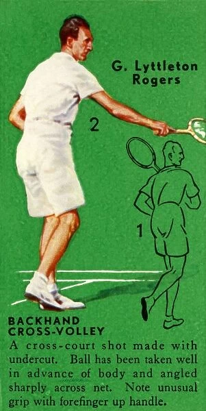 G. Lyttleton Rogers - Backhand Cross-Volley, c1935. Creator: Unknown