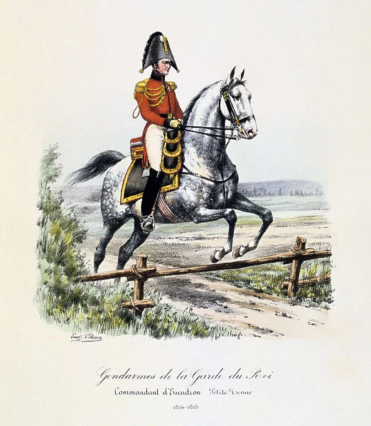 Gendarmes de la Garde du Roi, Commandant d Escadron, petite tenue, 1814-15 Artist: Eugene Titeux