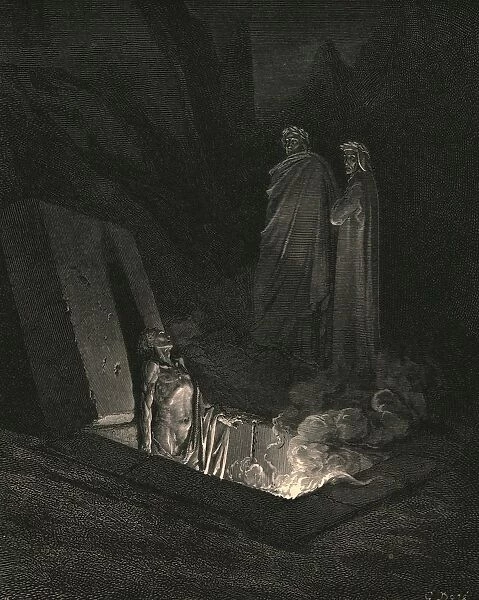 He, soon as there I stood at the tombs foot, ey d me a space, c1890. Creator: Gustave Doré